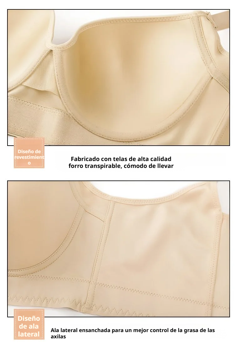 Sujetador cómodo y seguro para mujeres de talla grande
