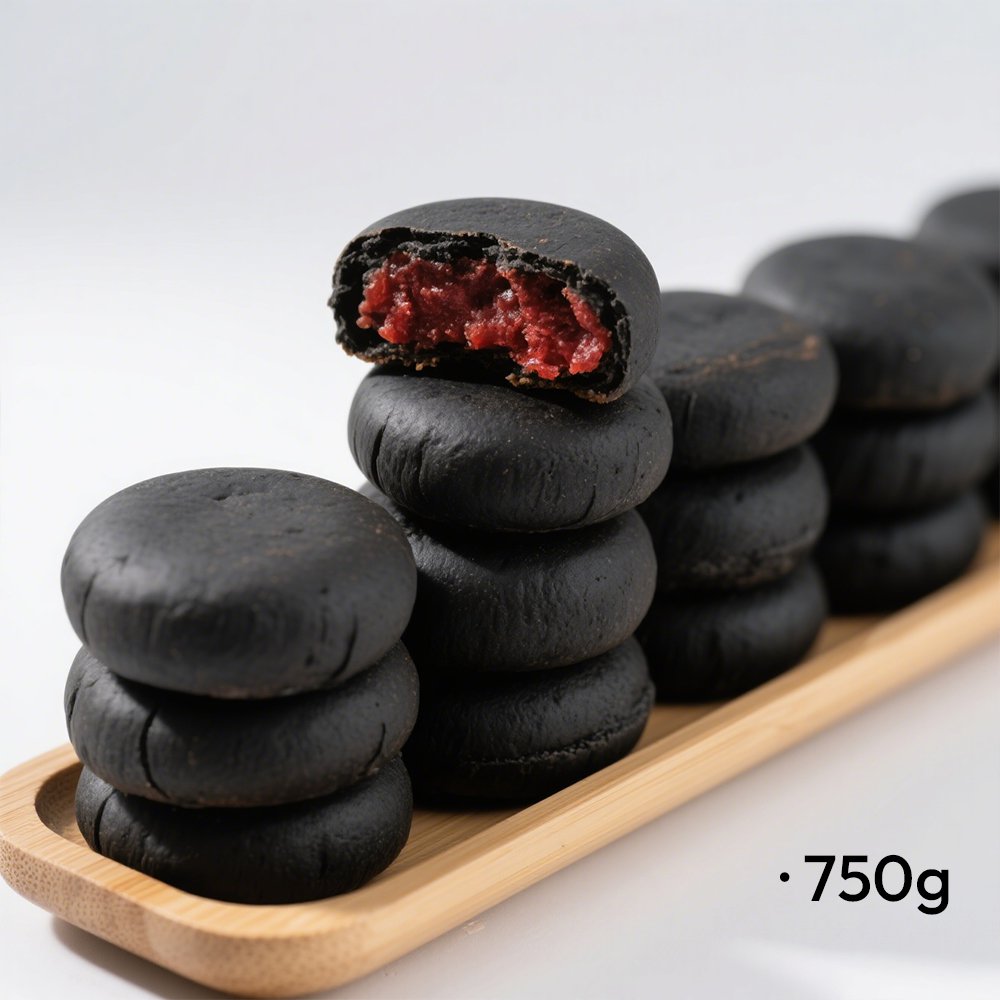 Superfood-Snack: Lila Maulbeeren-Reiskuchen Nahaufnahme