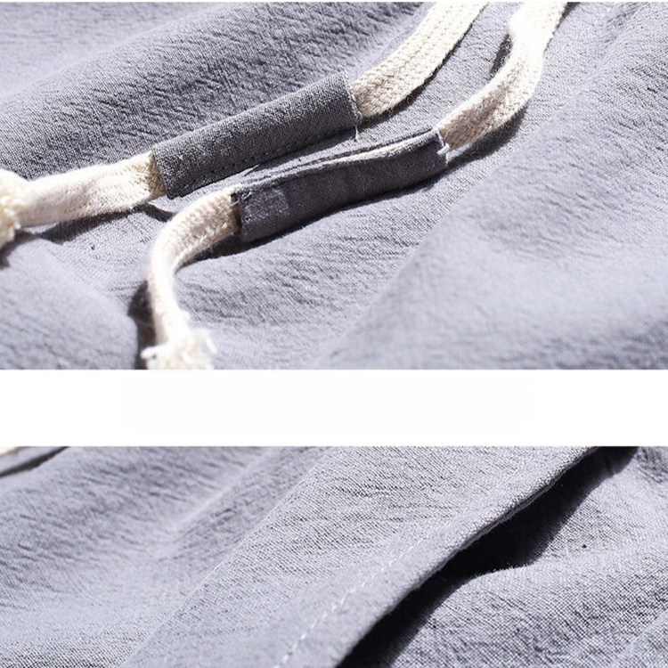 【男性綿麻素材パンツ】通気性 速乾性 履き心地満点 履きやすく、涼しく