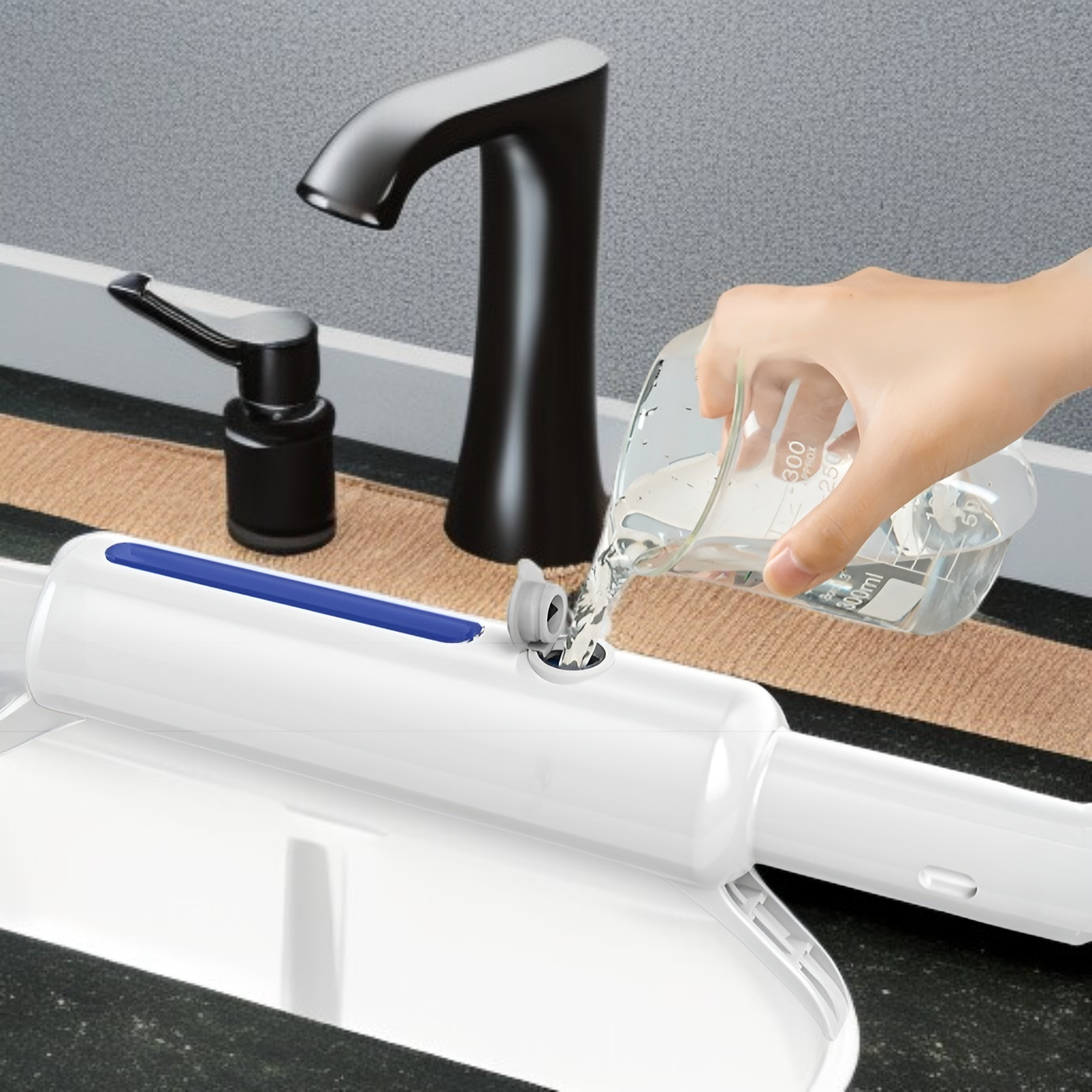 伸縮ポール付き水切りワイパー