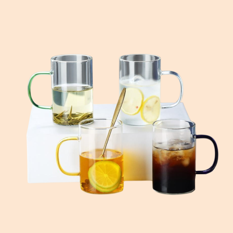 손잡이가 달린 내열 티컵