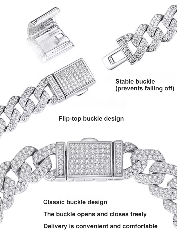 Fashionable diamond Cuban necklace