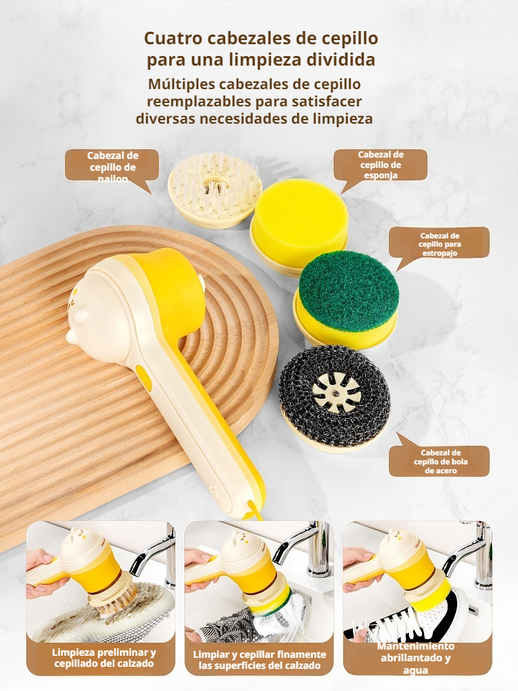 Cepillo de limpieza eléctrico inalámbrico multifuncional
