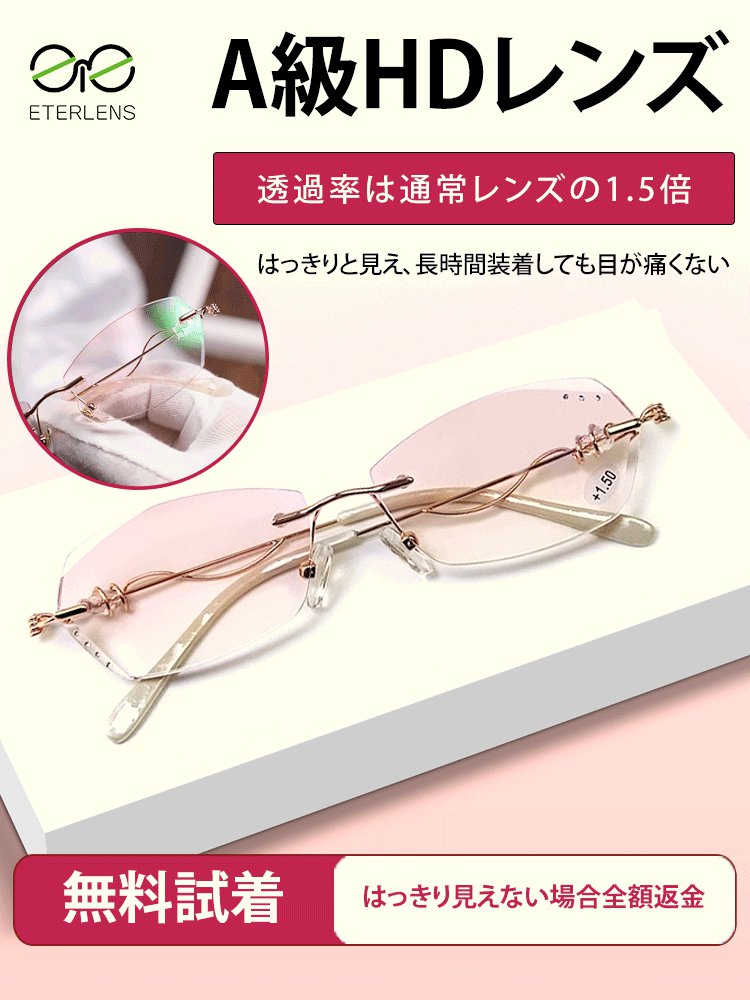 リムレス老眼鏡