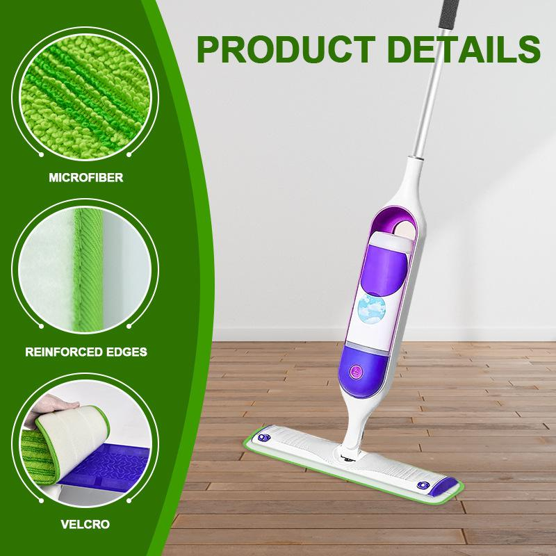 Easy-to-install flat mop replacement for Swiffer PowerMop