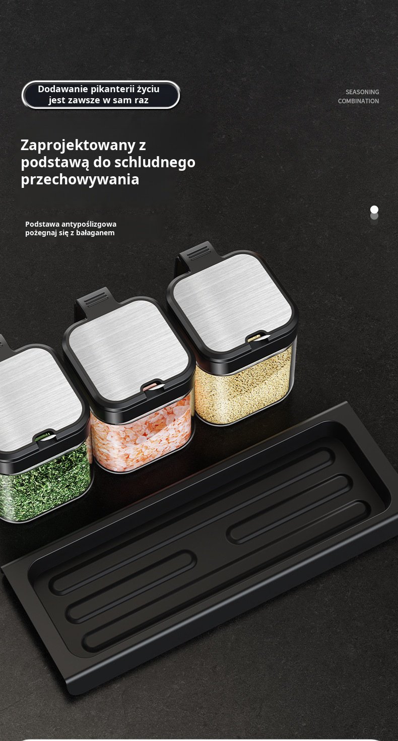 Nowoczesny pojemnik na przyprawy z łatwym dostępem