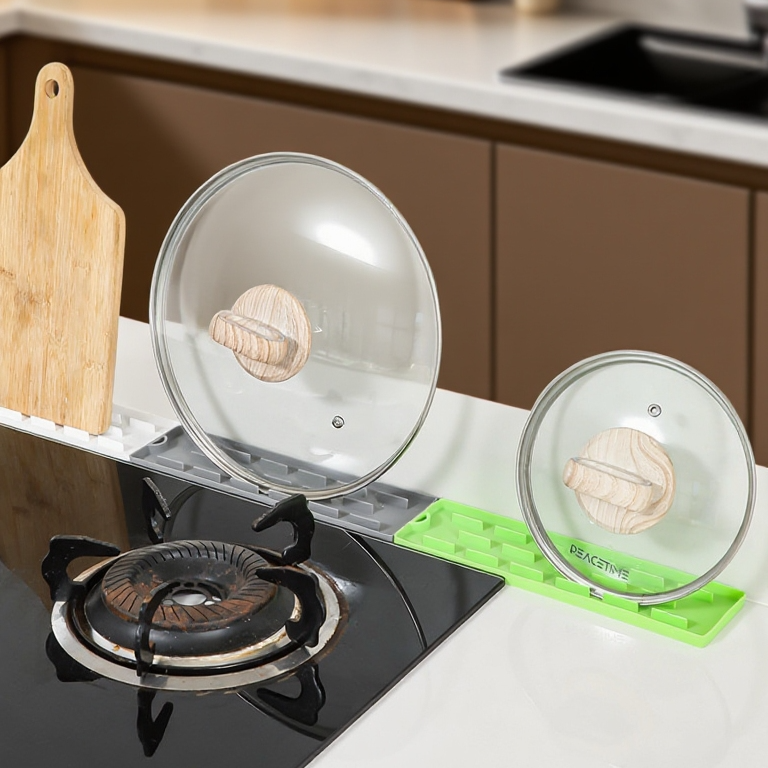 다용도 실리콘 좁은 틈 냄비 뚜껑 수납 매트