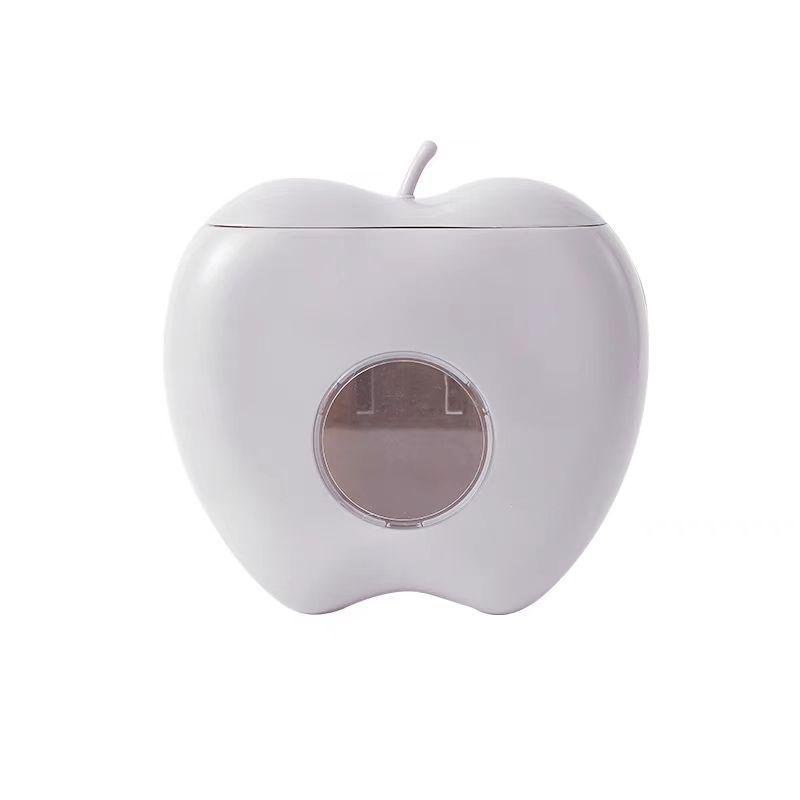 Multifunctional apple-shaped storage box household wall-mounted kitchen removable disposable plastic