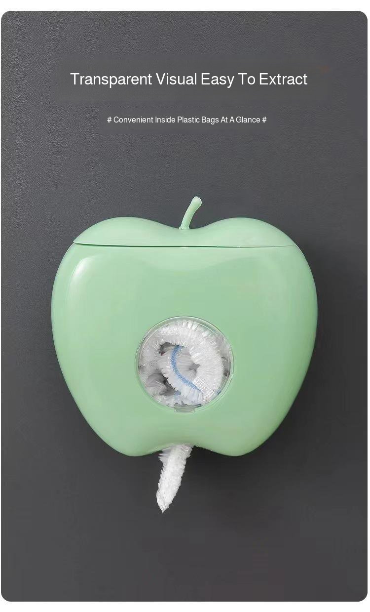 Apple-shaped plastic storage container for home organization