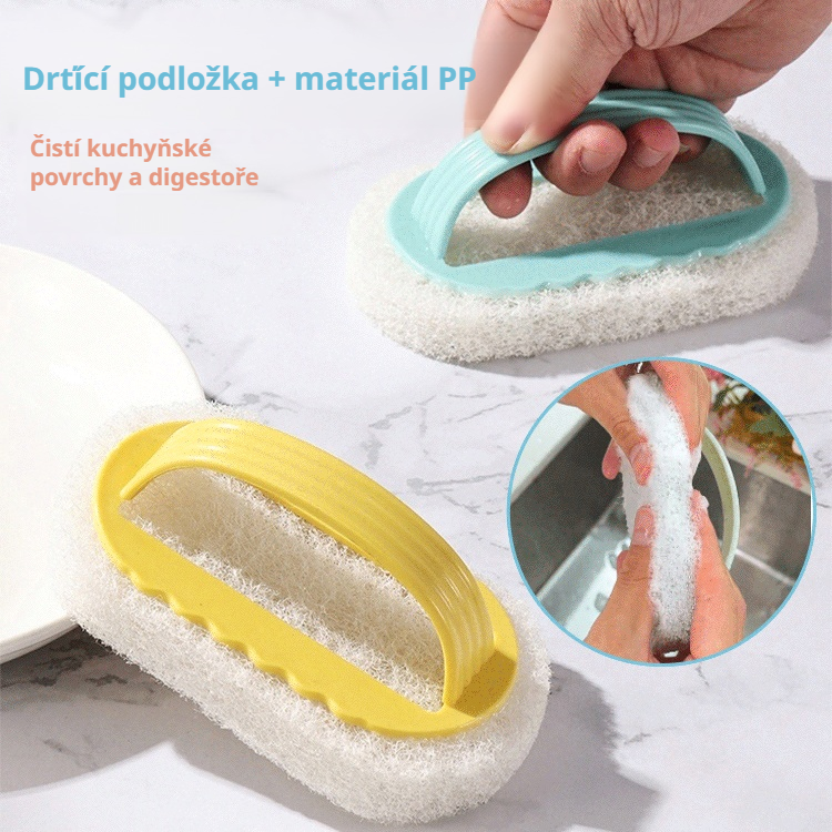 Houbičkový kartáč s rukojetí