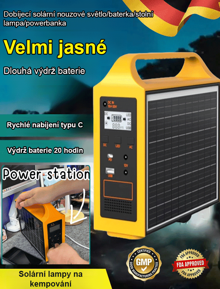 Solární nouzové osvětlení 