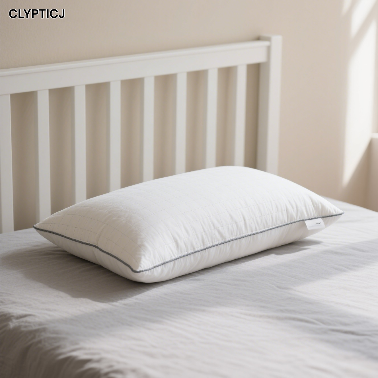 Detalle de la textura suave de la almohada de algodón