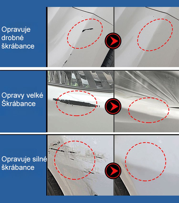 Artefakt opravy povrchu auta