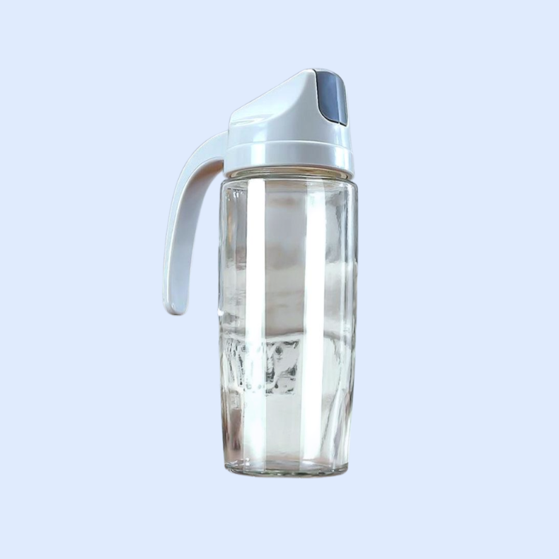 用的で耐久性のあるオイル＆ビネガーボトル 蓋付き 家庭用キッチン収納・清掃用具