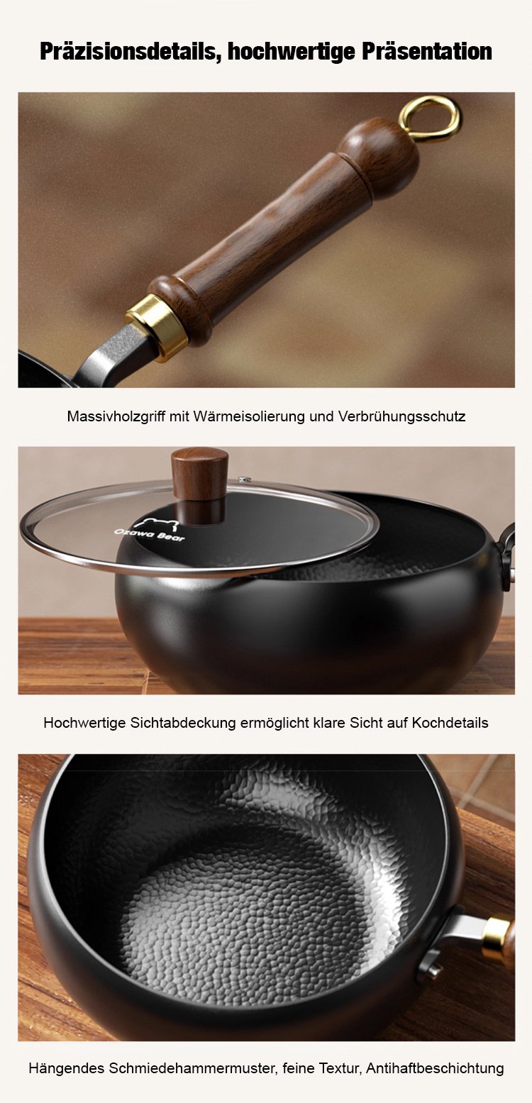 Ergonomischer Griff des Bauchtopfs