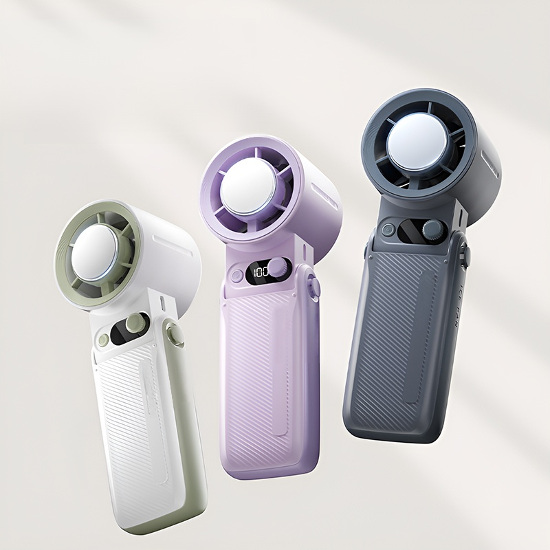 携帯扇風機 ハンディファン【2025年新設計 冷却プレート付き 急速冷却 199段階風量調節】ハンディファン 冷却プレート 手持ちせんぷうき 小型軽量 LEDディスプレイ表示 大容量 クーラー機能 7