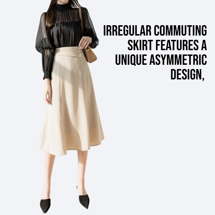 Irregular commuting skirt