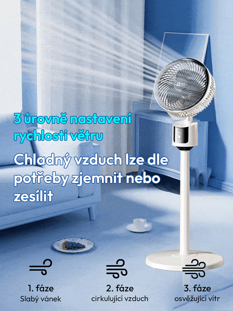 Ultra tichý podlahový energeticky úsporný cirkulační ventilátor