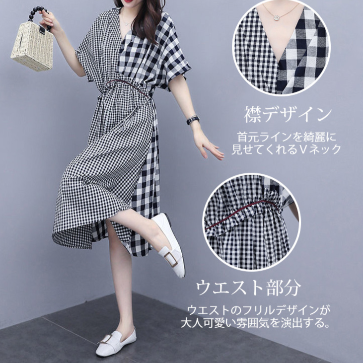 通気性抜群の綿麻ワンピースで涼しい夏コーデ