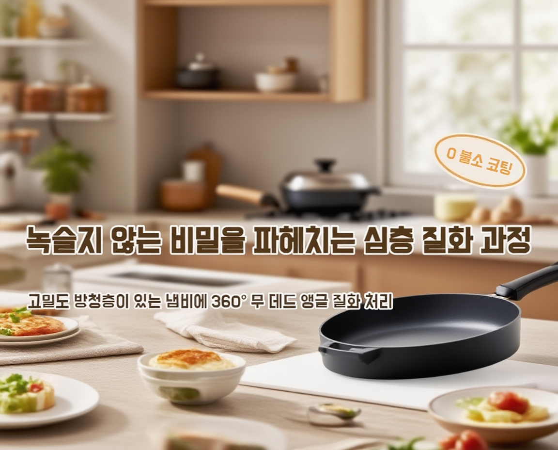 인덕션 및 가스레인지 모두 사용 가능한 프라이팬