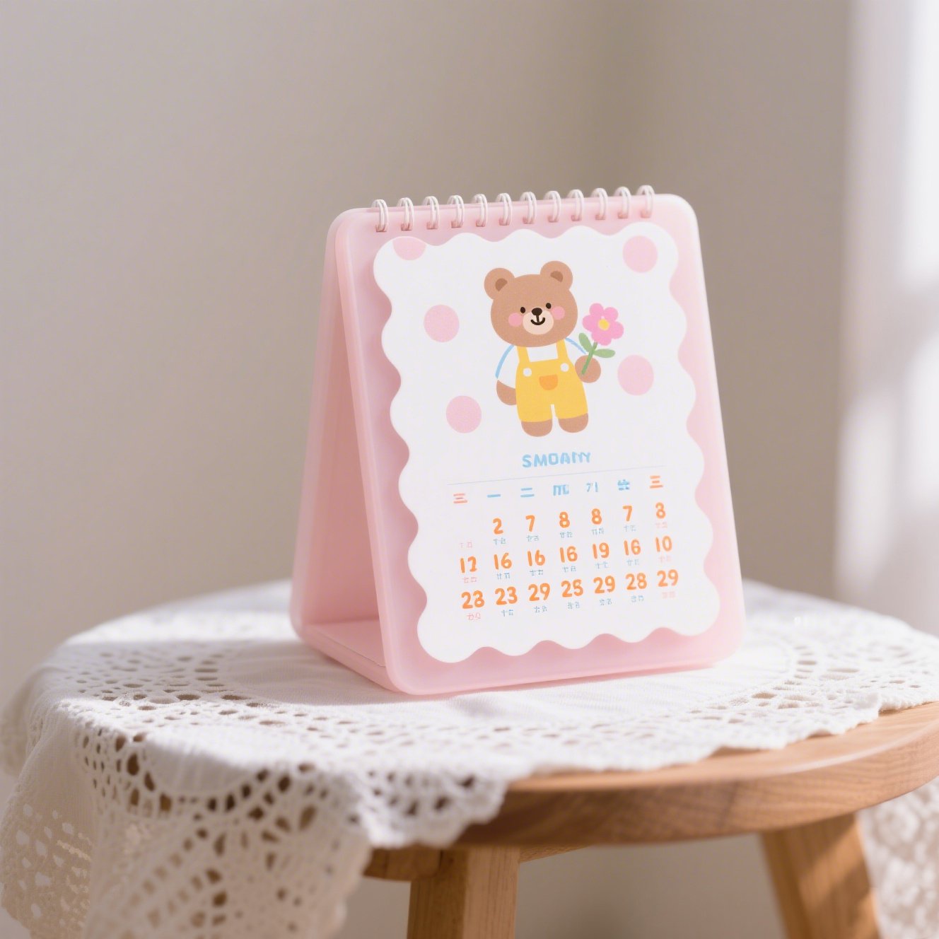 Niedlicher Bären-Kalender für den Schreibtisch (5 Stück)