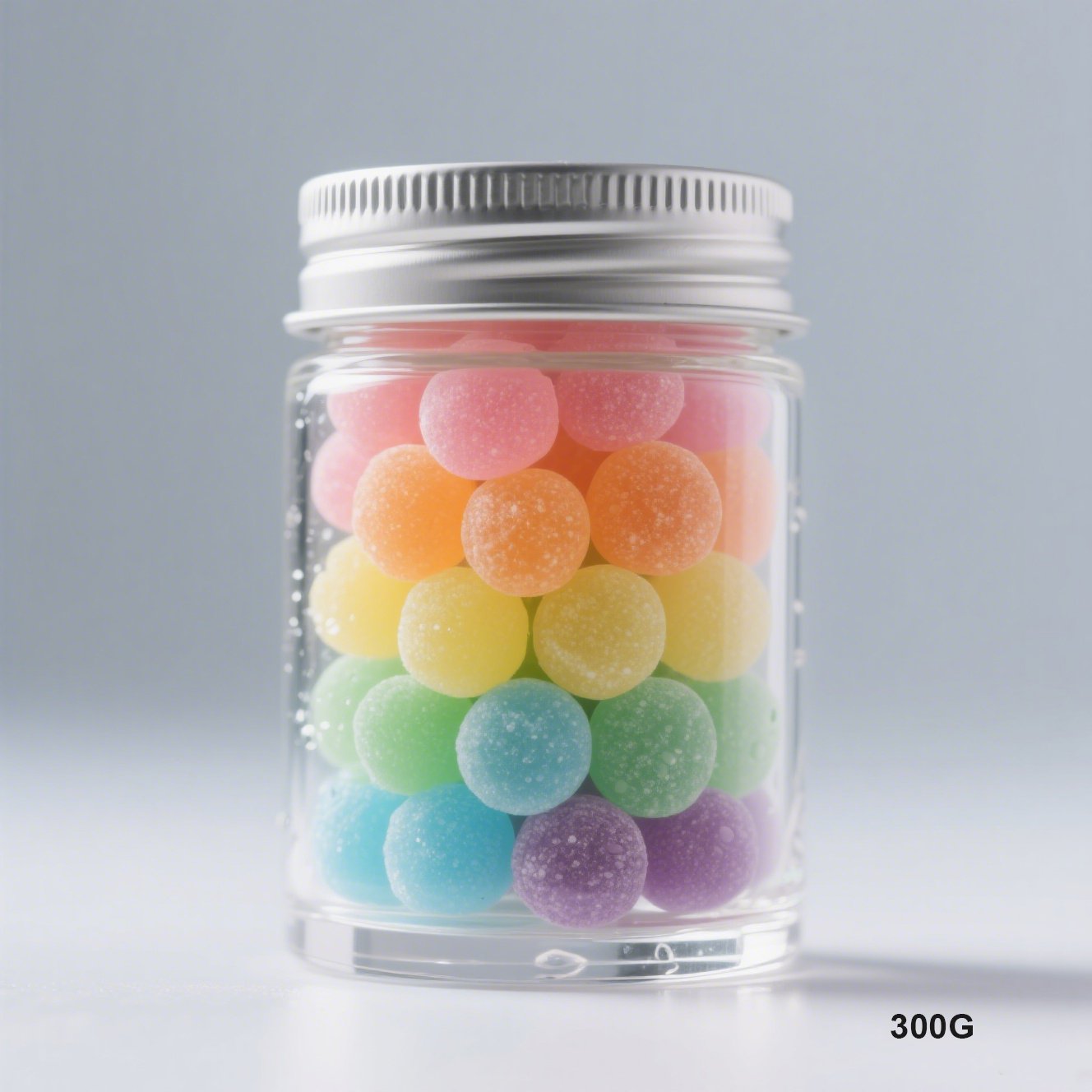 Verschiedene Süßigkeiten in einer Dose – Nahaufnahme