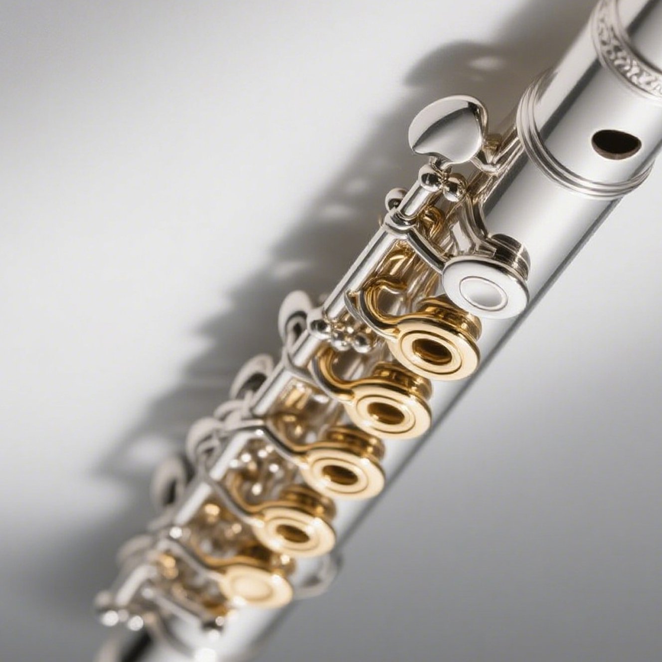 Detailansicht der hochwertigen Querflöte für Einsteiger