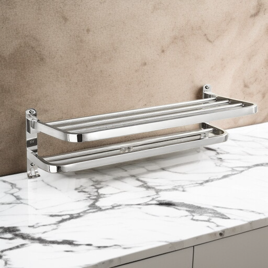 浴室毛巾架掛毛巾效果圖