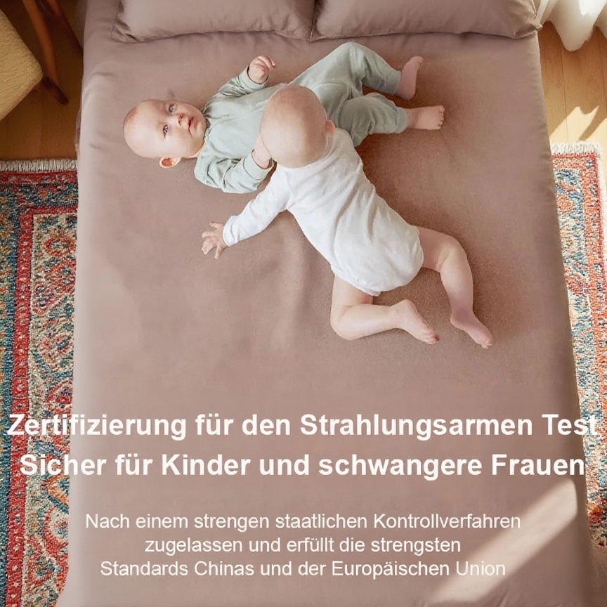 Vier-Zonen-Elektroheizdecke, separat regulierbar, Plug-and-Play, antibakteriell und milbenresistent