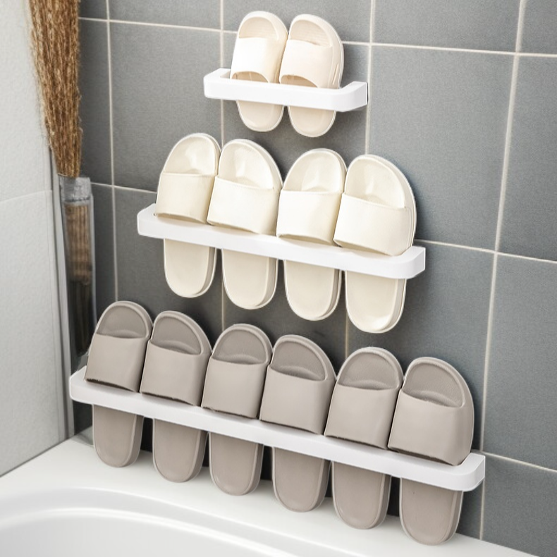 壁掛けパンチフリースリッパラック