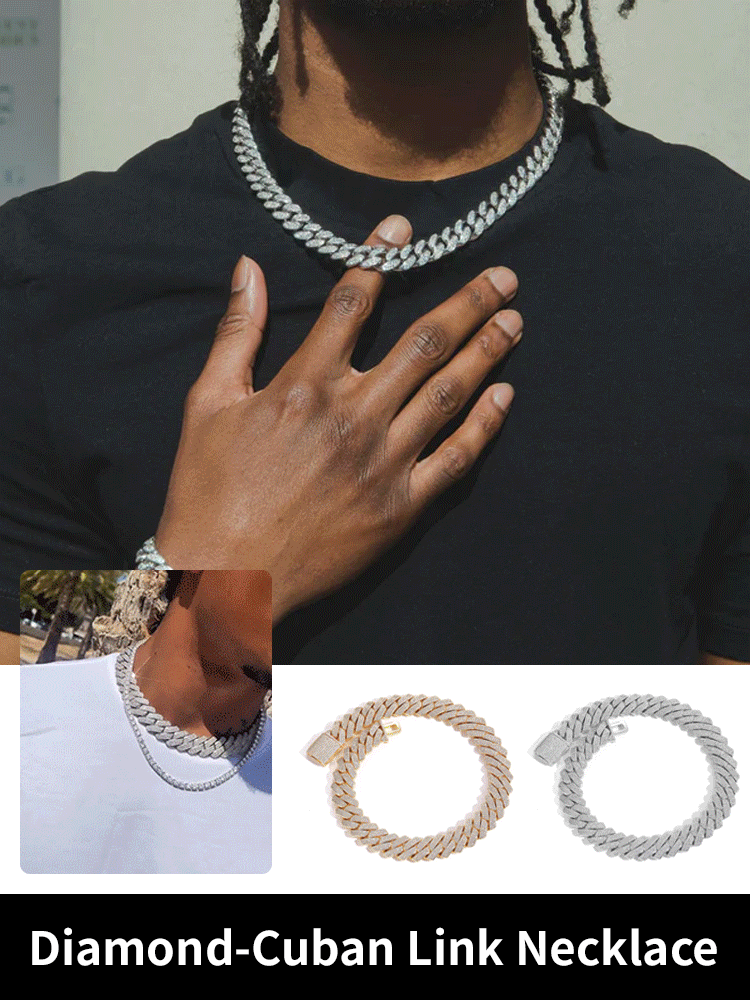 Fashionable diamond Cuban necklace