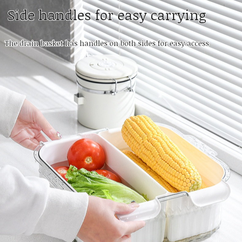 Kitchen Multi-Compartment Draining Basket