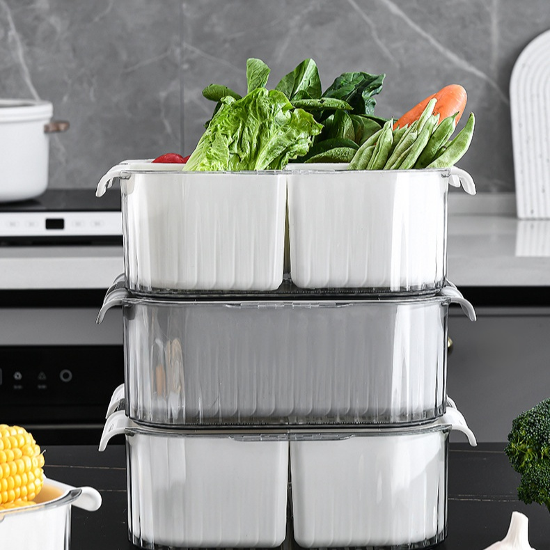 Kitchen Multi-Compartment Draining Basket