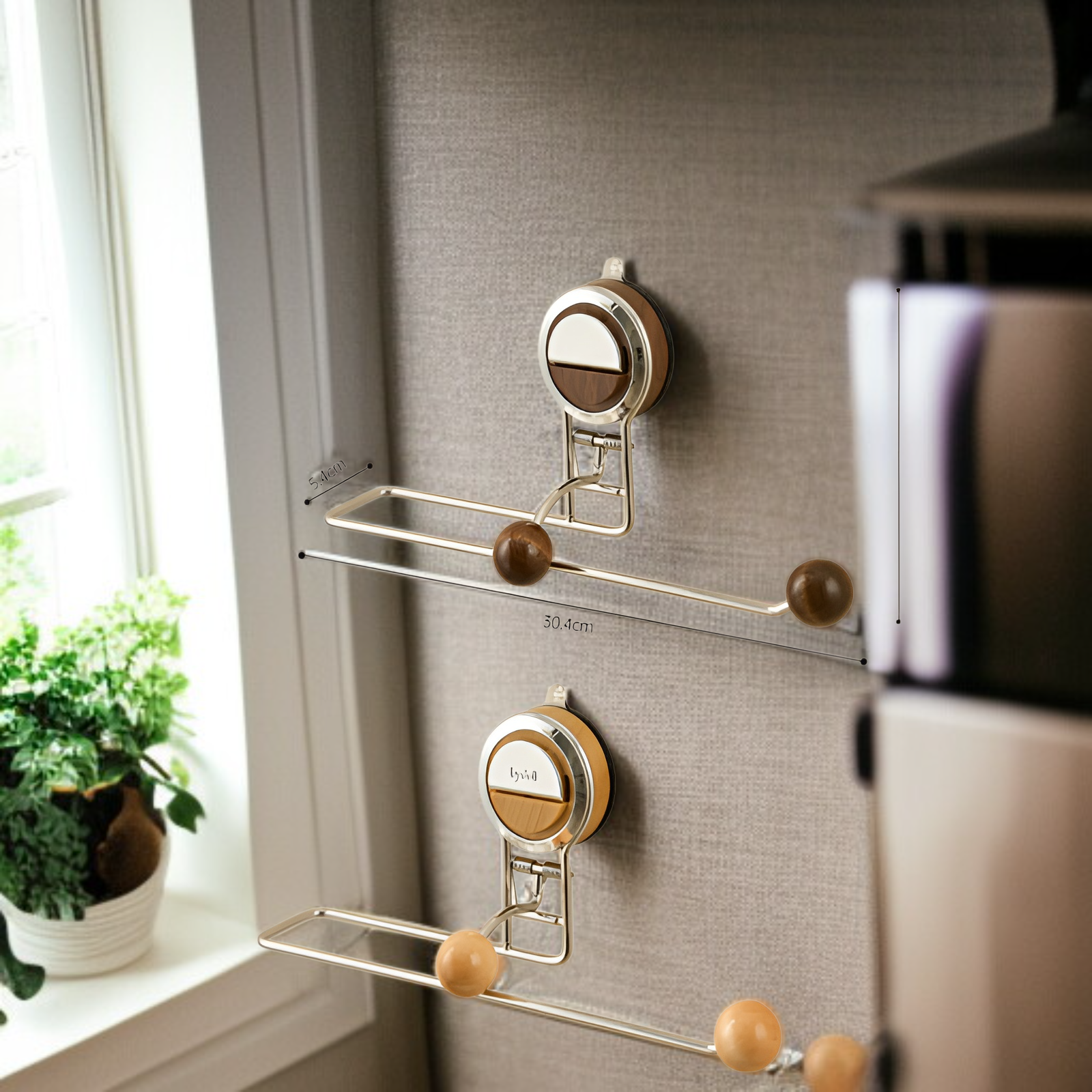 Portarrollo de trapo montado en pared, toallero de mano para cocina