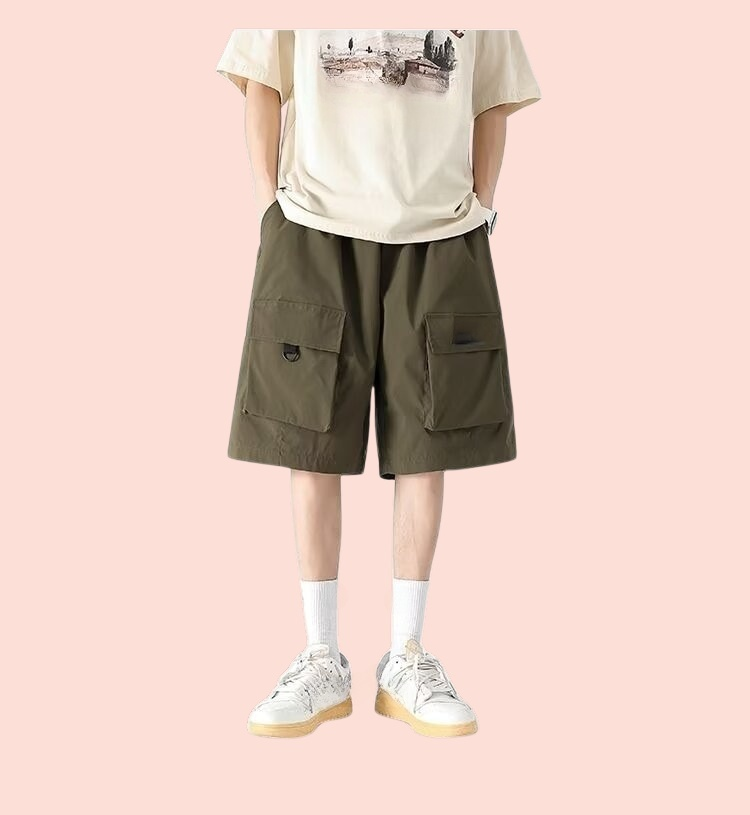 شورت شحن رجالي صيفي رفيع فضفاض غير رسمي