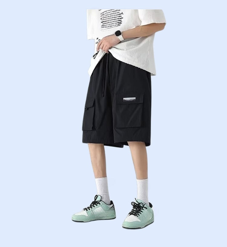 شورت شحن رجالي صيفي رفيع فضفاض غير رسمي