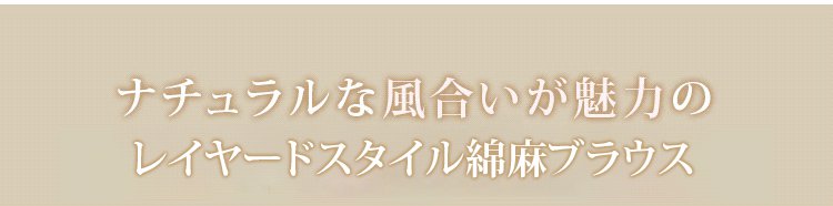 重ね着風デザインのレディースブラウス詳細