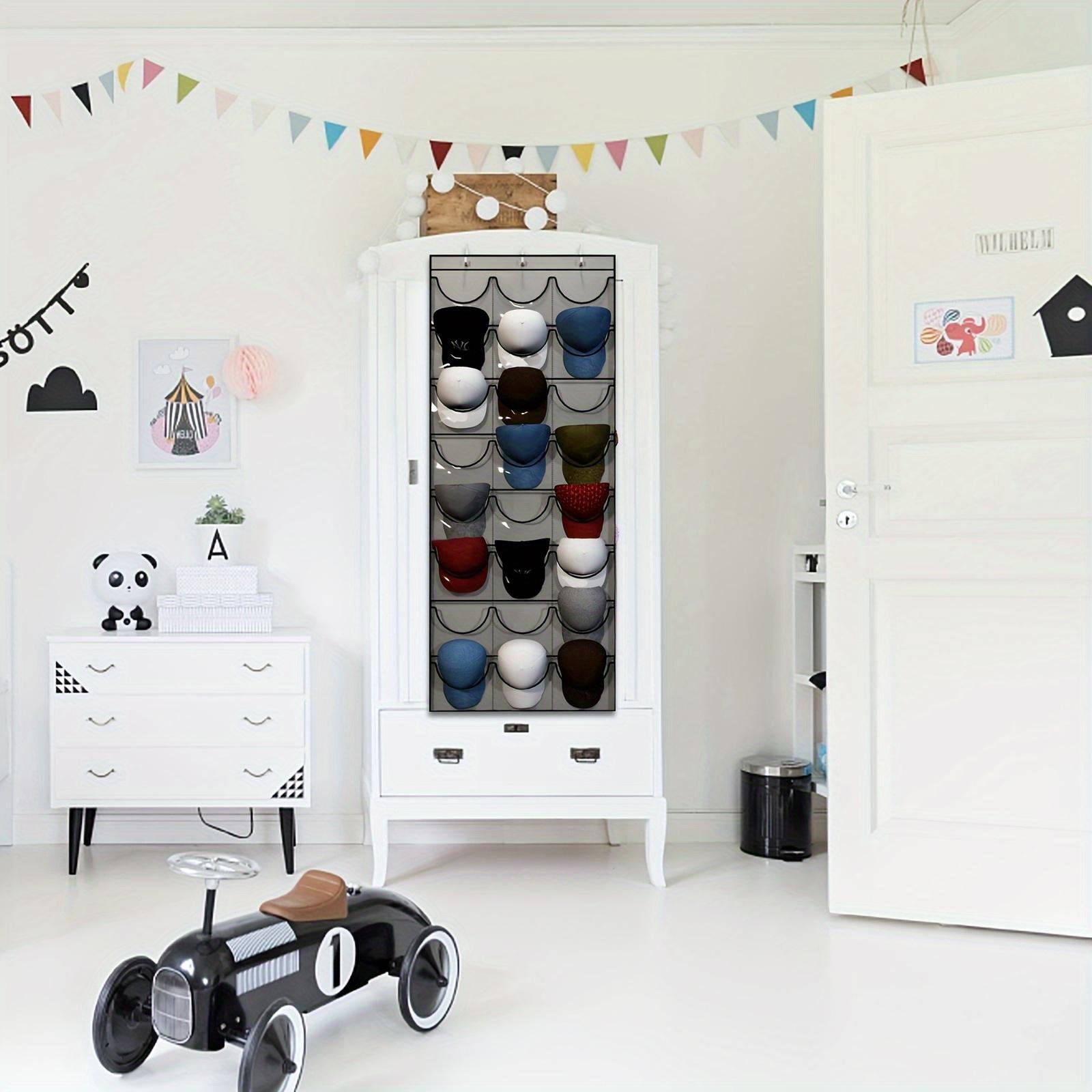 easy access hanging hat storage solution for closets