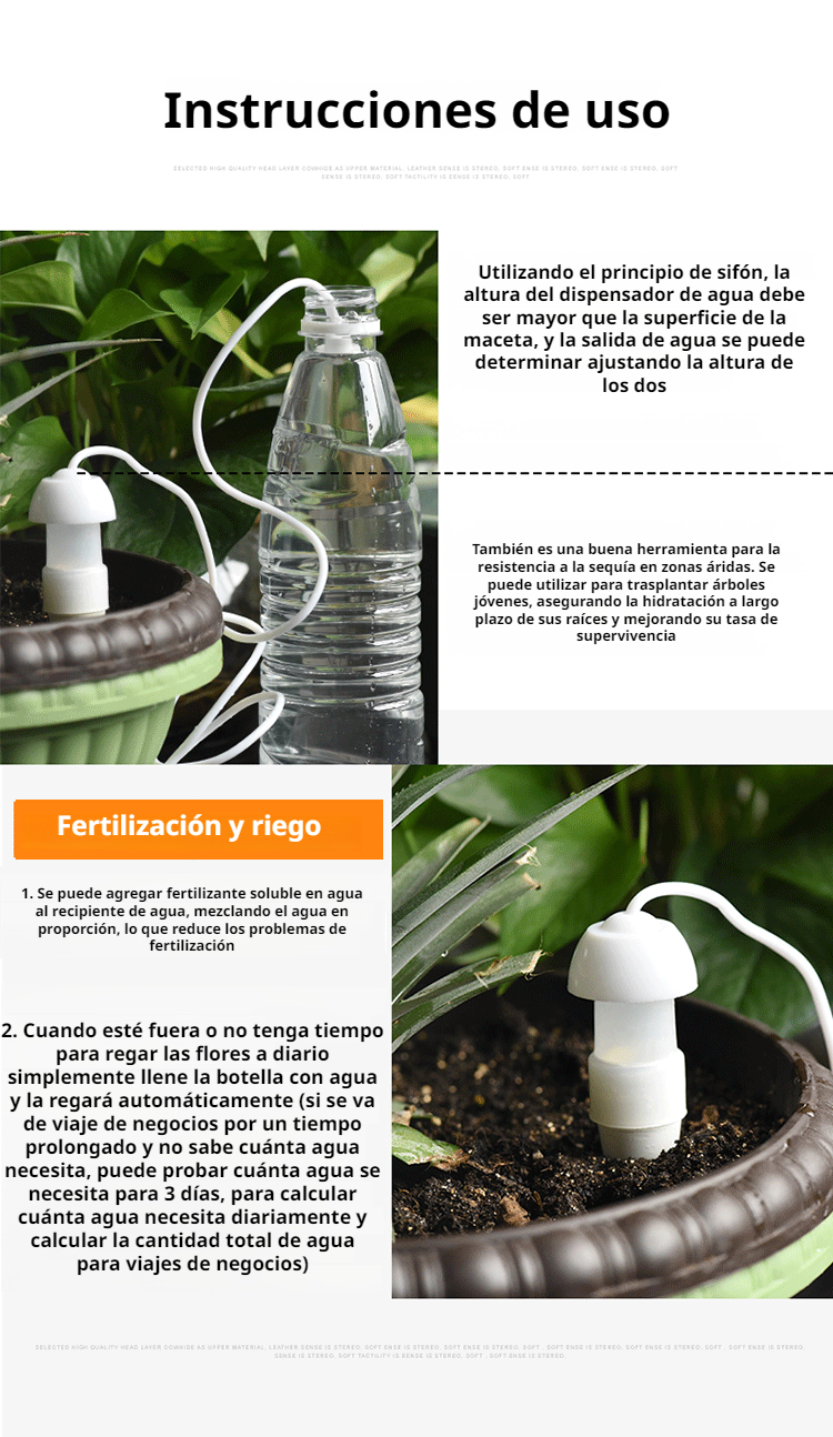 Instalación sencilla del dispositivo de riego