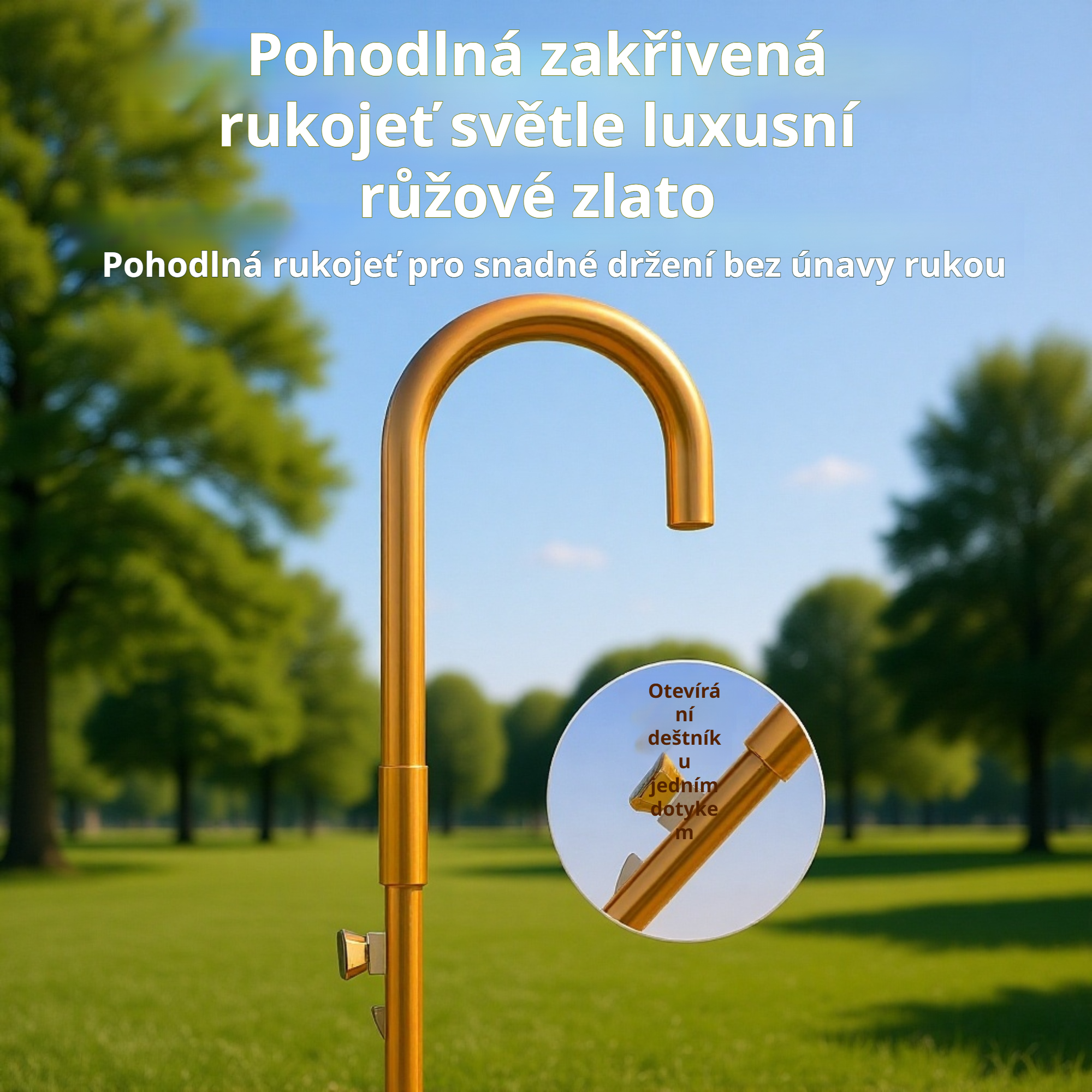 Luxusní slunečník s 8 žebry