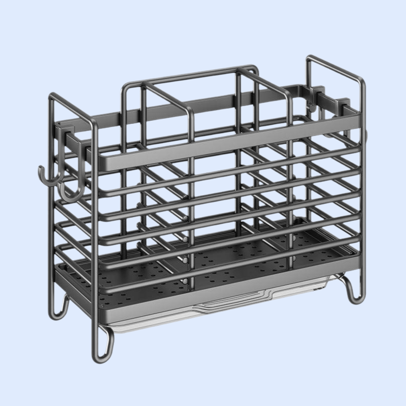 주방용 국자 수저 젓가락 거치대 물빠짐 정리대