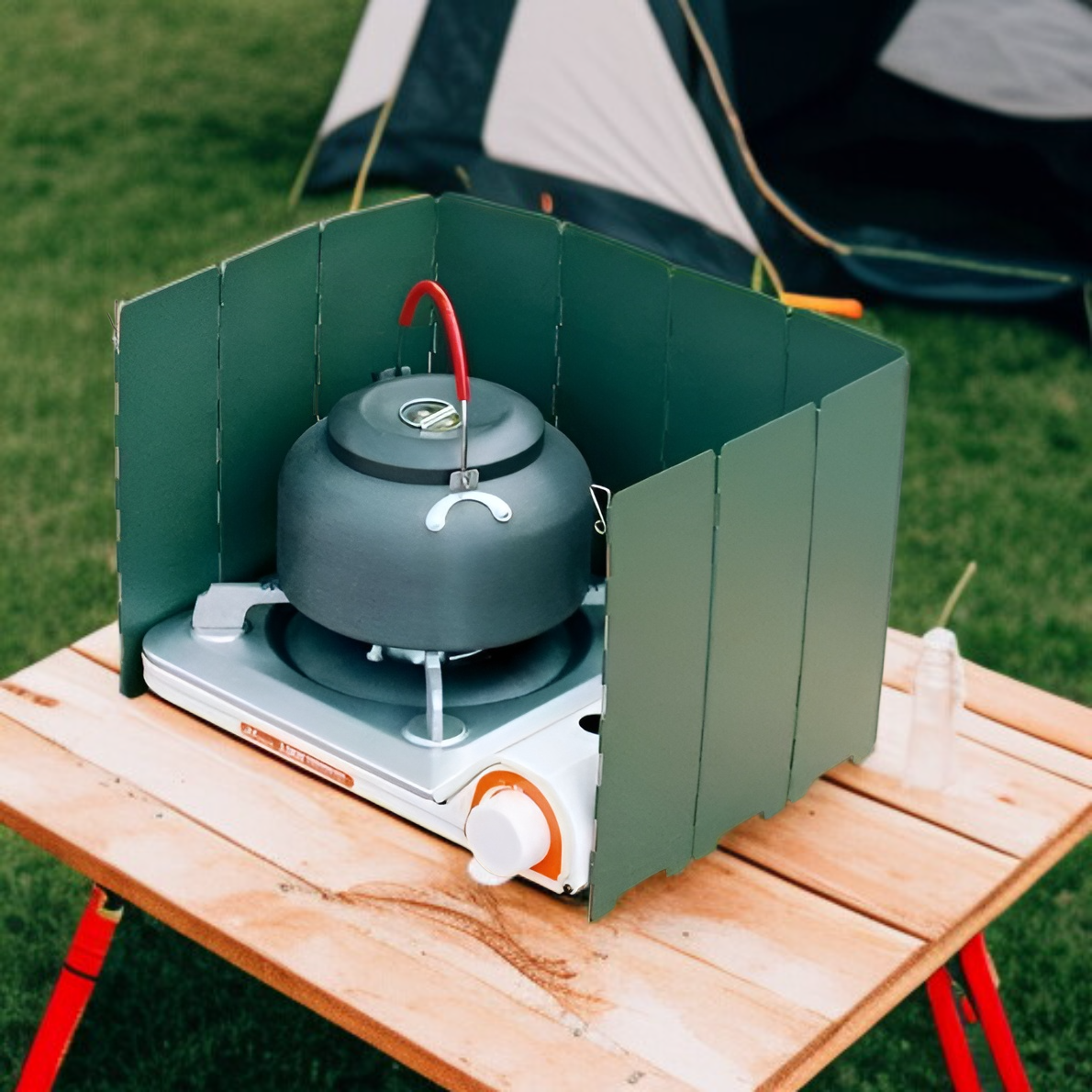 Outdoor cassette stove windshield windproof ultra-lightweight 188g campfire windshield camping enclo