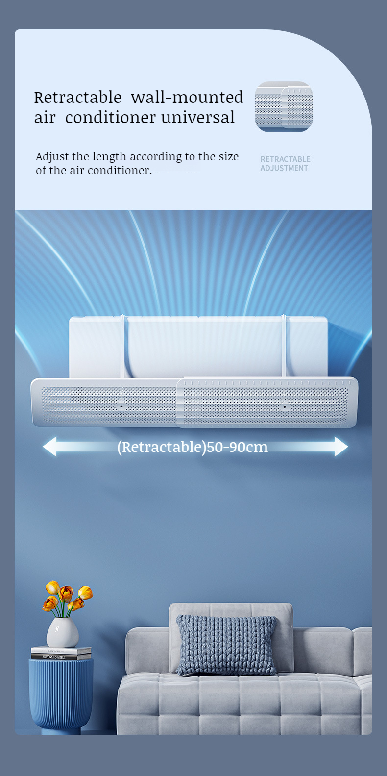 Baby-friendly air conditioning airflow baffle