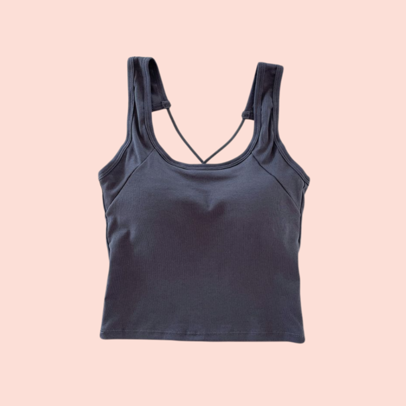 パッド入りチューブトップ、スリムフィット、アウターとしても着られるショート丈トップス（レディース）