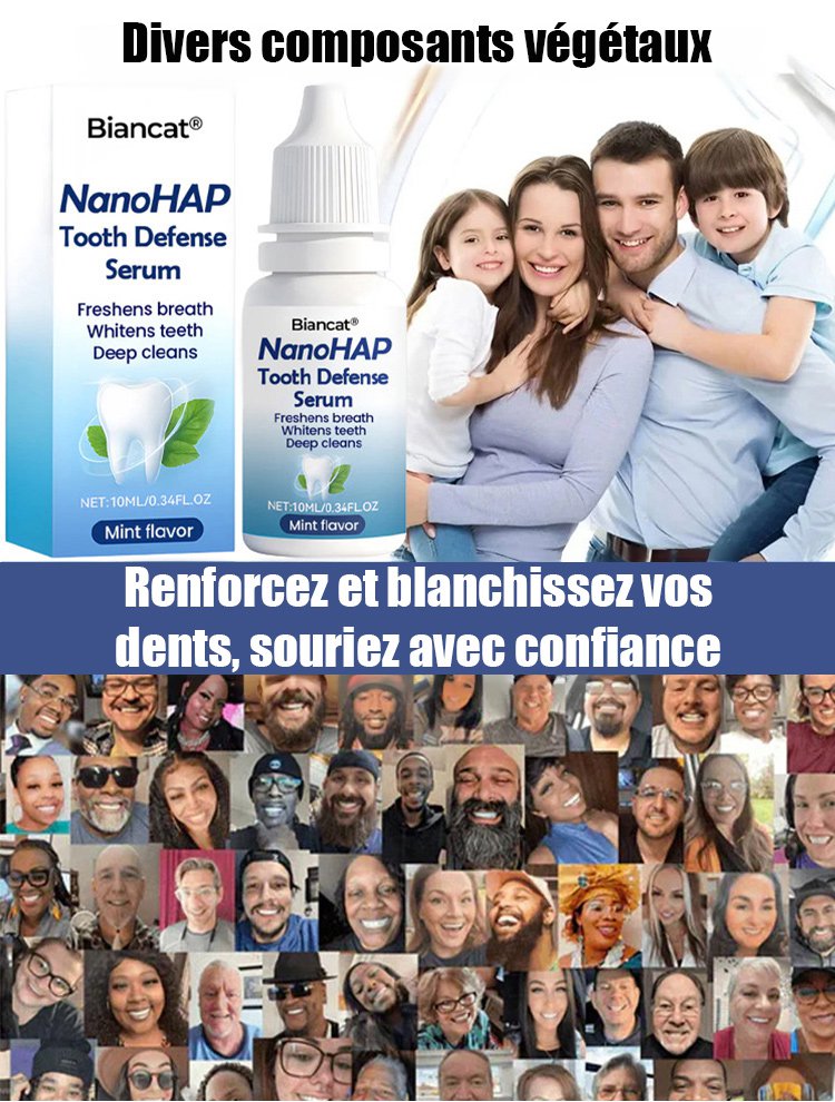 Sérum protecteur dentaire spécialisé pour la régénération de l'émail dentaire