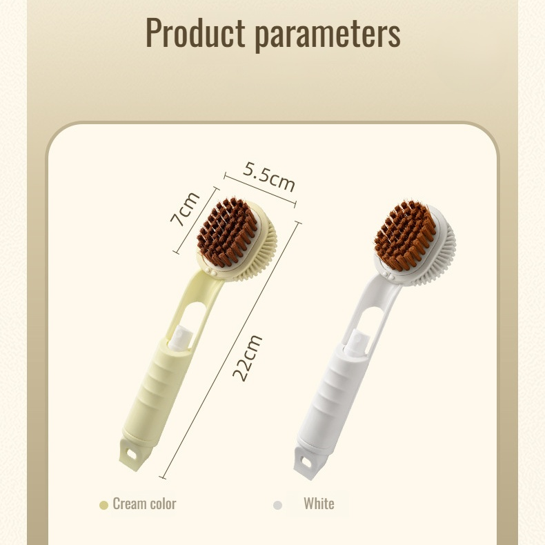 Multi-Functional Press-and-Dispense Cleaning Brush