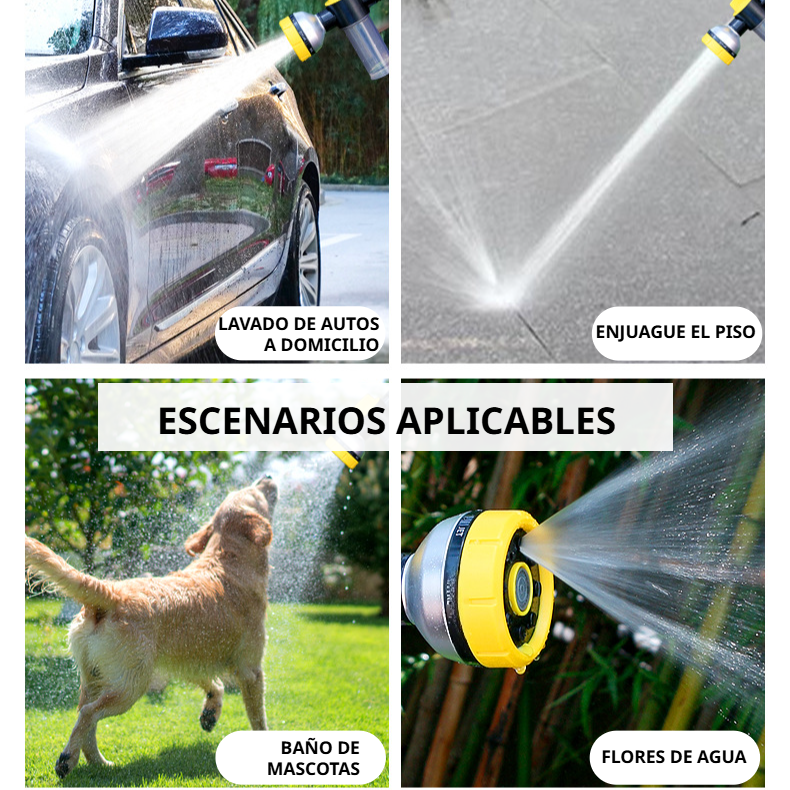 Pistola de agua a alta presión multifuncional para lavar coches, fertilizar y regar flores