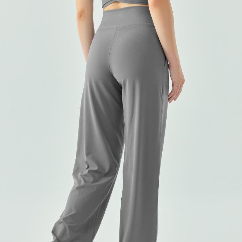 ワイドハイウエストスリムフィットヨガパンツ 女性用トレーニングパンツ