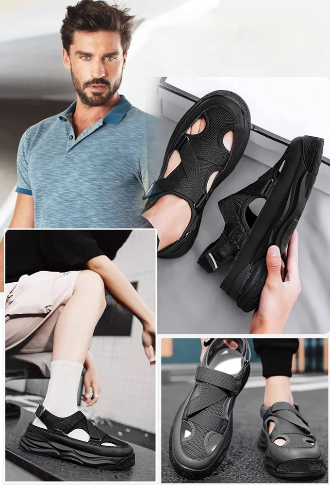 트렌디 통굽 남성 샌들