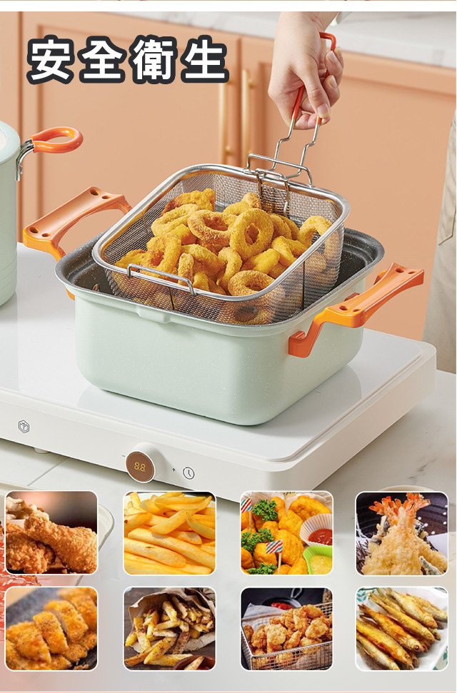 ホーム小さなフライヤー多機能フライドチキンフライキッチン大容量ステンレス鋼ストレーナー